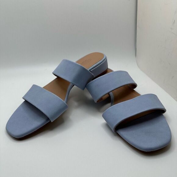 CUSHIONAIRE Women's Nolita two band low block heel slide sandal +Memory Foam 6 B - Picture 7 of 7